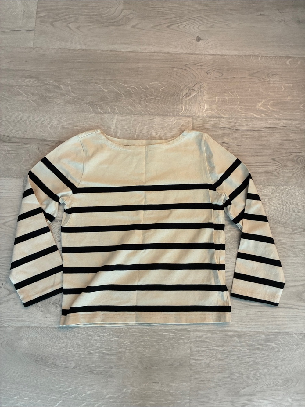 J. Crew Classic Mariner Cloth Boatneck T-shirt in Stripe XS BY293